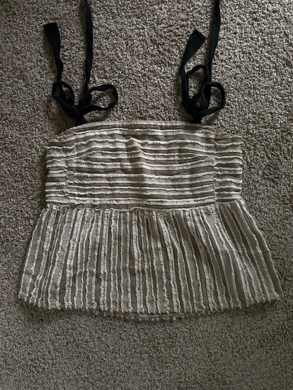 Cotton Anthropologie Maeve Soeli
Fringe Top Taupe